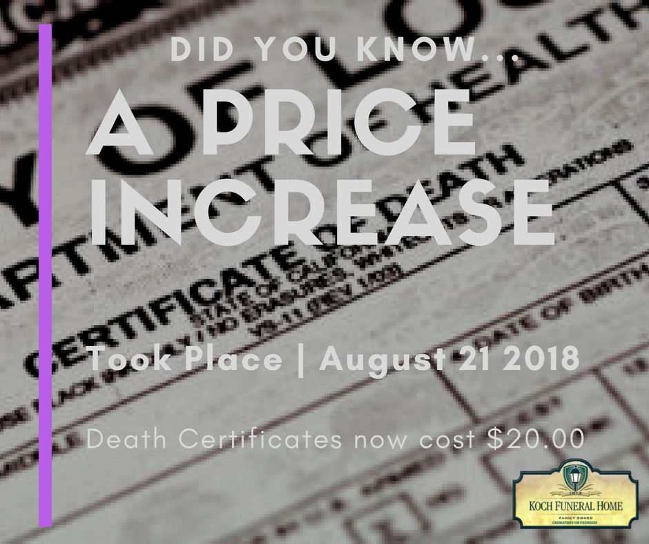 2018 - FB - Death Certificate Increase
