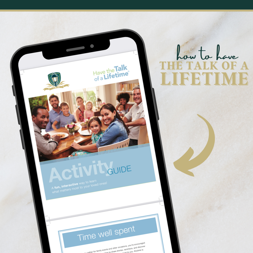 Start the conversation .... November is, "Have the Talk of a Lifetime"