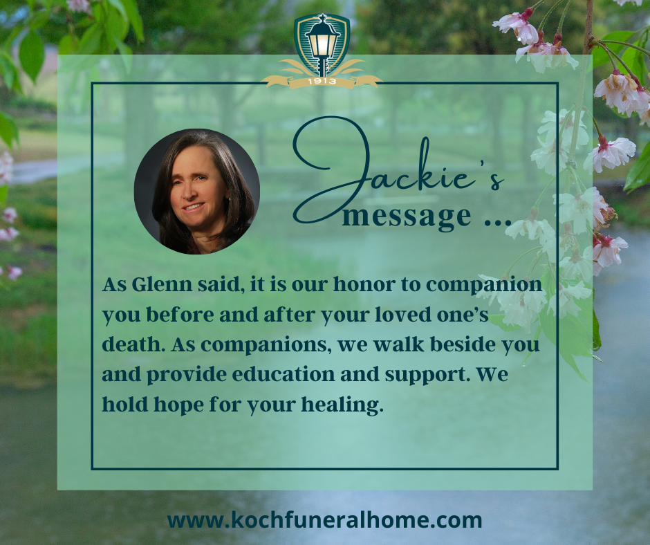 April - Jackie's Message ...