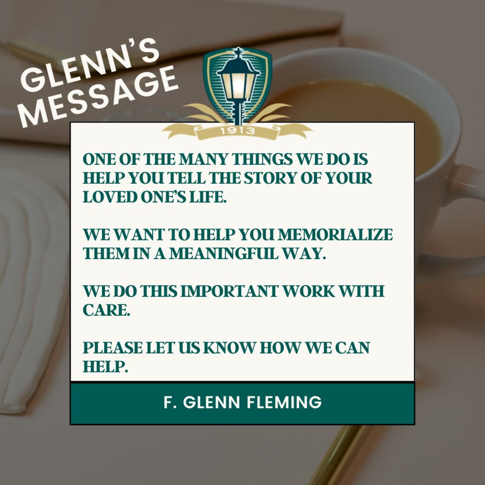 A Message from F. Glenn Fleming